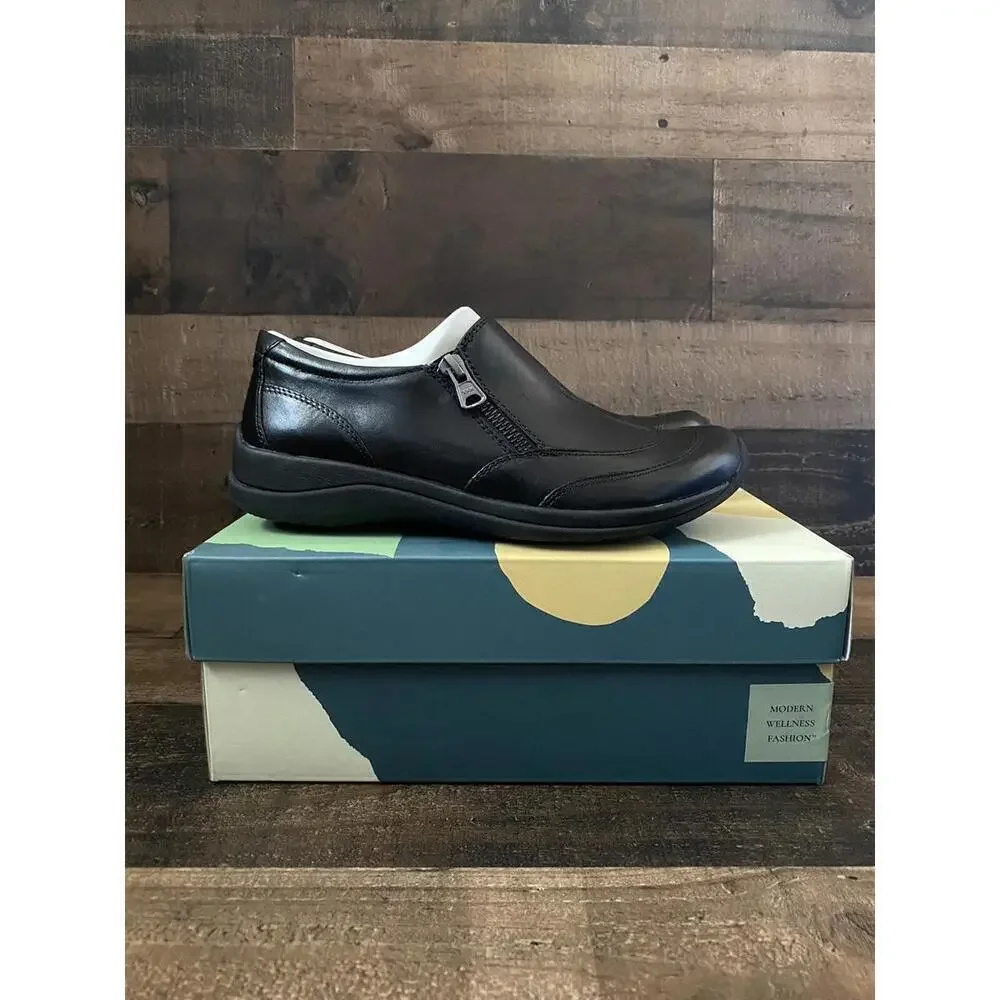 Earth Kara Faraday Women's Size 6 Black Leather Comfort Shoes Zip NEW
